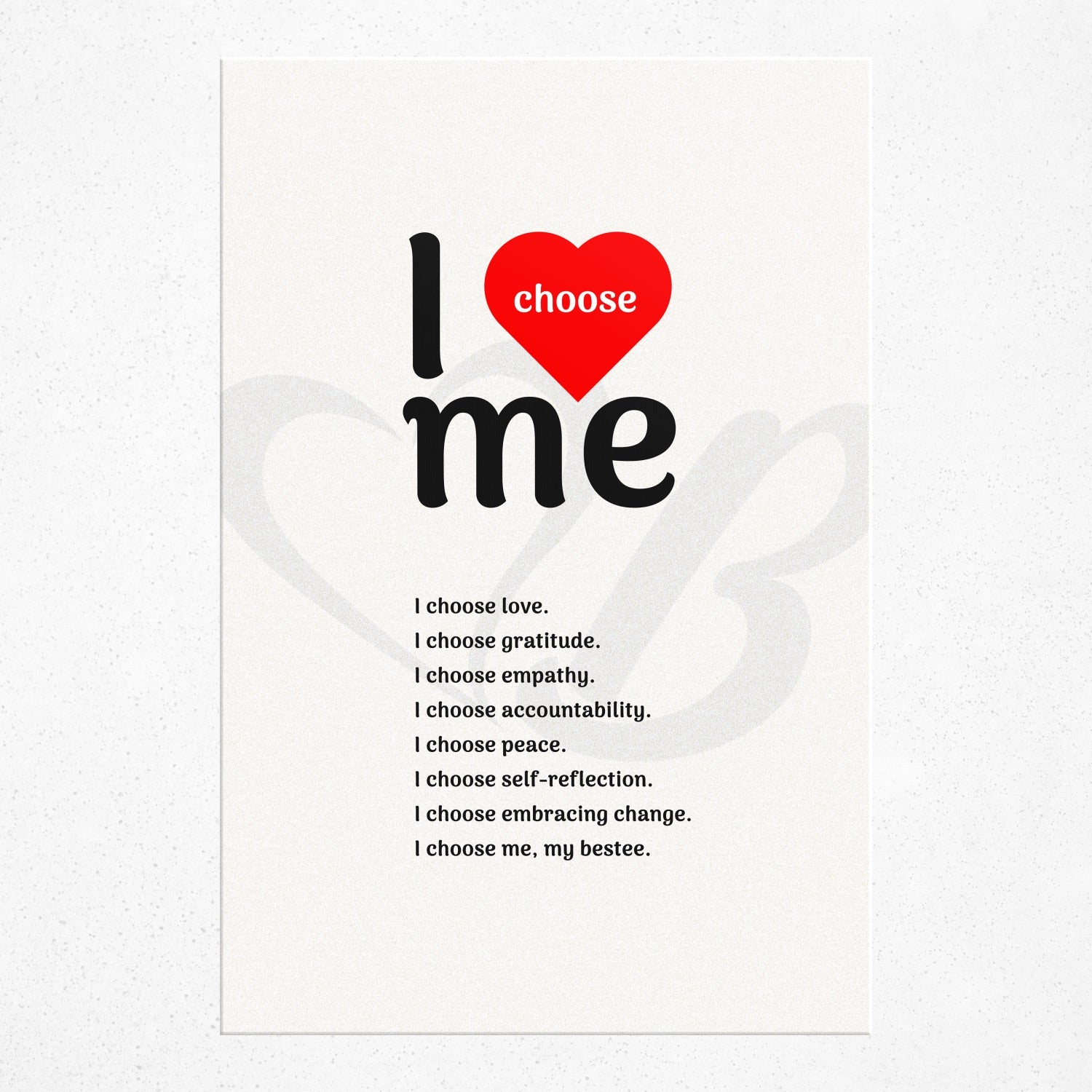 I Choose Me Affirmation (Poster)